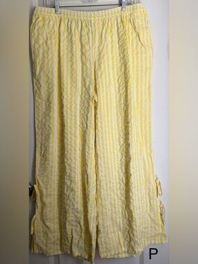 NWT Aerie Off-Duty Seersucker Side Tie Trouser PJ XL longwear casual cottonmodal
